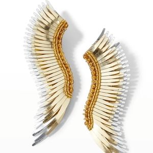Mignonne Gavigan 🔥 Madeline Earrings Gold/White $250 New 🔥